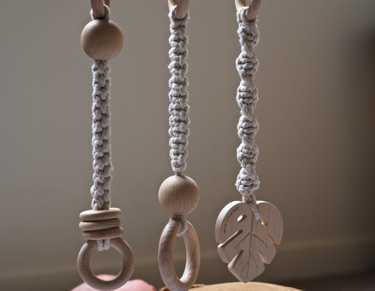 Set of 3 Macrame Play Gym Toys