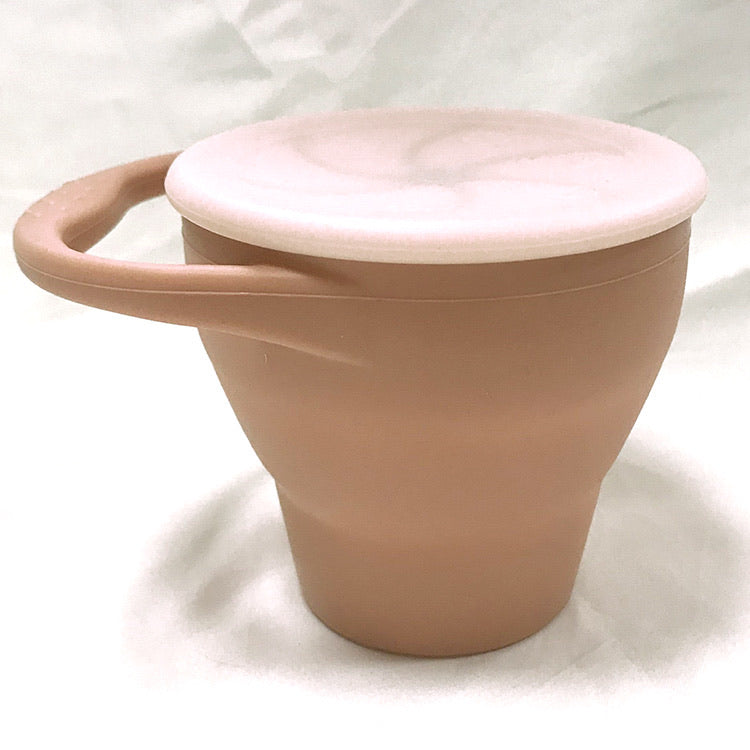 Collapsible Silicone Snack Cup with Lid