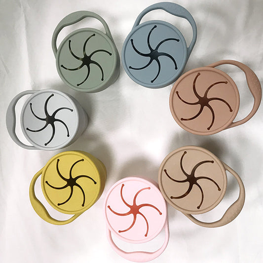 Collapsible Silicone Snack Cup with Lid