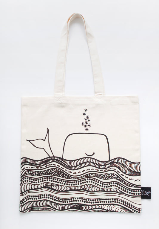 Organic Cotton Tote Bag - Whale Dreams