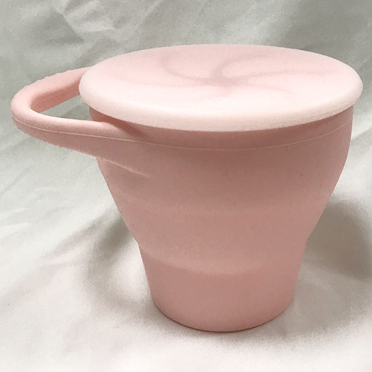 Collapsible Silicone Snack Cup with Lid