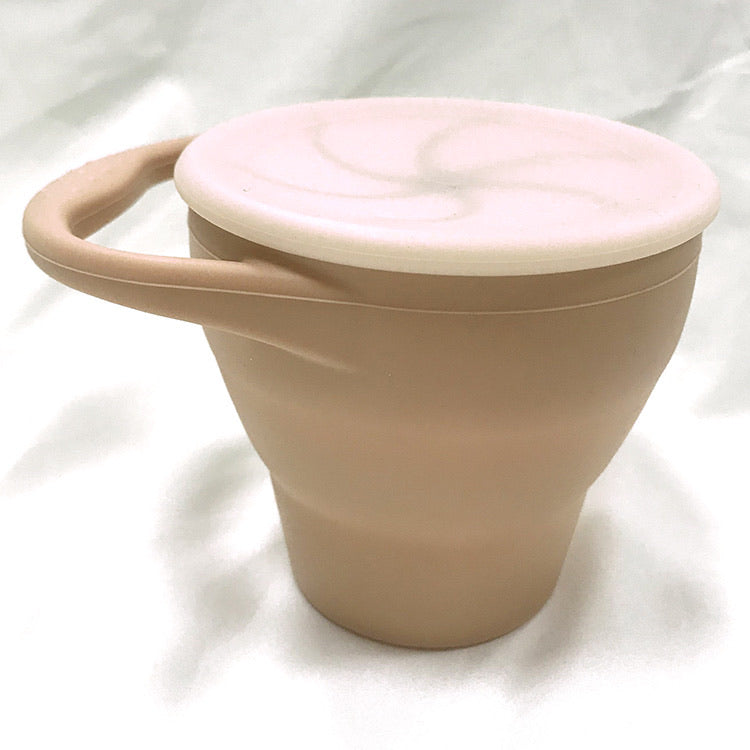 Collapsible Silicone Snack Cup with Lid