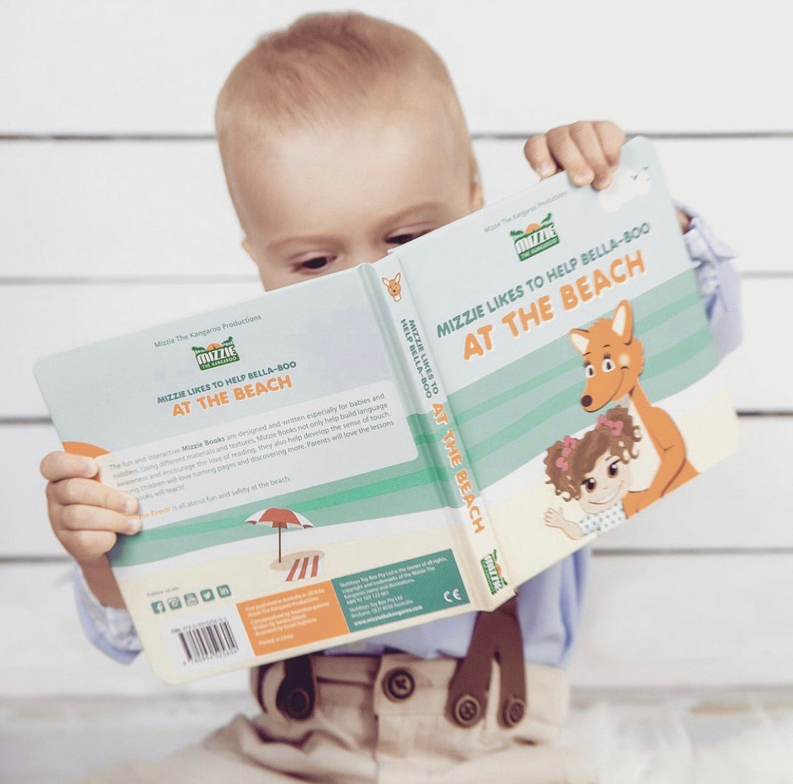 At The Beach Interactive Touch and Feel Mizzie Baby Board Book
